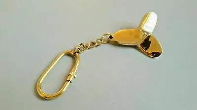 Antique Brass Propeller Key Chain Key Ring Nautical Sailor Maritime Gift Item • $27.72