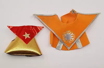 Vintage 1960 1970s Mini Martians Space Outfits Gold Vinyl & Orange & Silver • $30