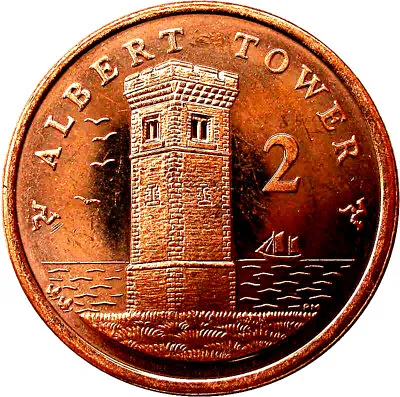  Isle Of Man Albert Tower 2p Coin - Circulated • £2.10