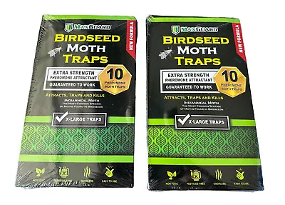 Lot Of 2 NEW MaxGuard Birdseed Moth Traps XL Extra Strength 10 Each 20 Total • $26.59