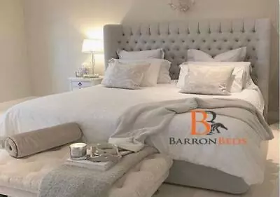 £519.99 • Buy Bed Frame Upholstered Double - King - Super King Winged -scroll - Sleigh