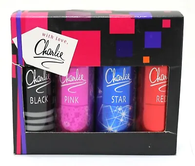 Revlon Charlie Pink/Black/Star/Red Perfumed Body Fragrances Set 4x50ml • £9.99