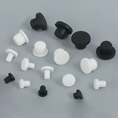 £1.72 • Buy Black/White Round Silicone Rubber Seal Hole Plugs Blanking End Caps Seal Bung