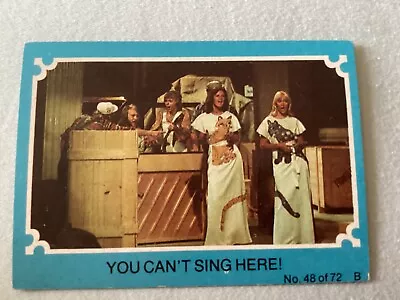 1976 SCANLENS ABBA TRADING CARD No.48 COLOUR BACK NEAR MINT • $7