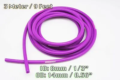 $17.99 • Buy 3 METRE PURPLE SILICONE VACUUM HOSE AIR ENGINE BAY DRESS UP 8mm FIT TOYOTA