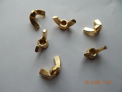 Brass Wing Nuts.  3/8-16  6 Pcs. New • $9.98