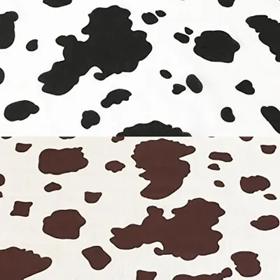 Cow Print Polycotton Fabric Material 45'' Wide Per Metre Fabric Sewing Craft • £3.99