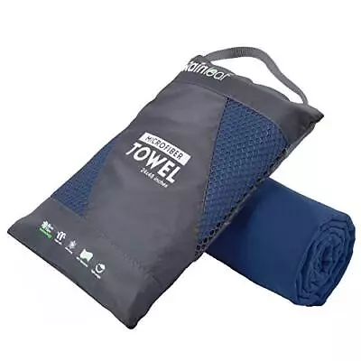 Rainleaf Microfiber Towel Perfect Travel & Gym & 24.00  X 12.00  Navy Blue • $14.79