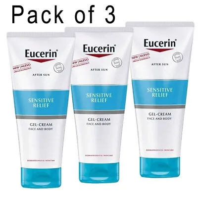 Eucerin After Sun Sensitive Relief Creme-Gel (3x50ml) Pack Of 3 • $18.90