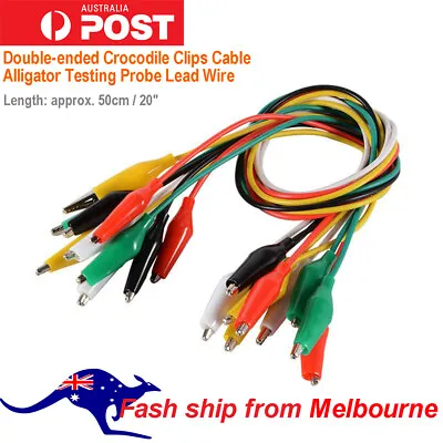 2~80PCs Double-ended Crocodile Clips Cable Alligator Testing Probe Lead Wire AU • $12.99