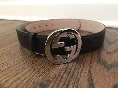 Gucci Black Leather Belt Size 95cm • $196.99