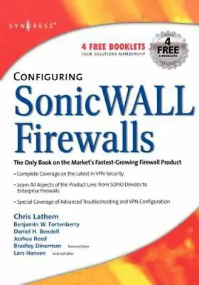 Configuring SonicWALL Firewalls - 9781597492508 Dan Bendell Paperback • $40.94