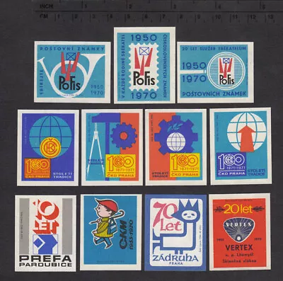 Series Of Old Czechoslovakian Matchbox Labels From 1970 /6076-6086/ • $0.99