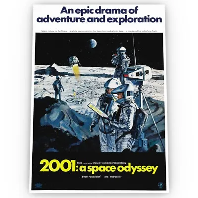 2001 Space Odyssey Movie Poster Satin High Quality Archival Stunning A1 A2 A3 • £11.49