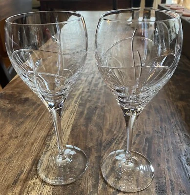 $47.99 • Buy Set Of 2 Waterford Marquis Caelyn Water Goblets/Red Wine Glasses