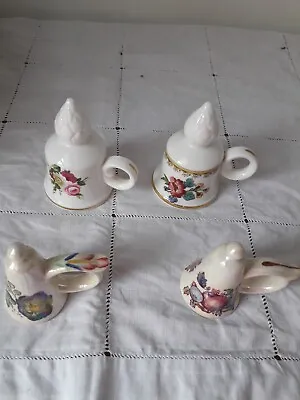 £5.99 • Buy Four Vintage Porcelain Candle Snuffers Masons And Coalport