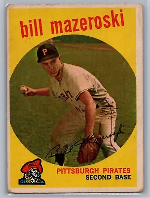 1959 Topps - #415 Bill Mazeroski - HOF VG *TEXCARDS* • $5.99