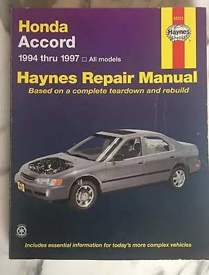 Haynes Repair Manual Honda Accord 94-97 • $12