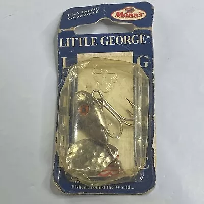 Vintage Mann's Little George 1/2 Oz TailSpin Silver Black Back Original Package • $19.95