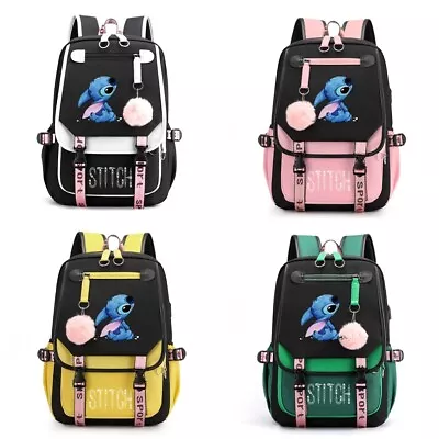 Lilo Stitch Backpack Kids School College Student Laptop Bag Travel Rucksack New • $38.99