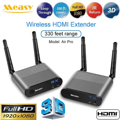 Measy Air Pro 1080P Wireless Video Transmitter Kit AV HDMI Extender Dual 2.4G 5G • £329.99