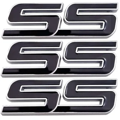 For Metal SS Emblem 3D Car Badge Decal Black • $19.99