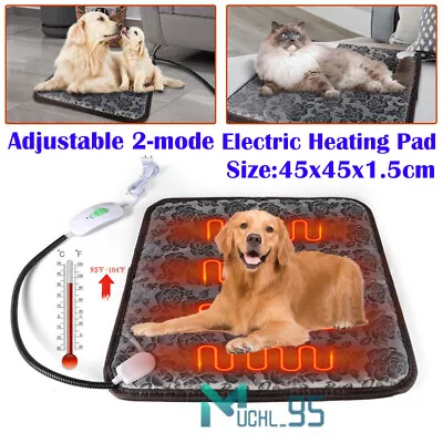Electric Pet Heating Pad Warmer Heater Bed Heated Mat Dog Cat Blanket Waterproof • $22.71