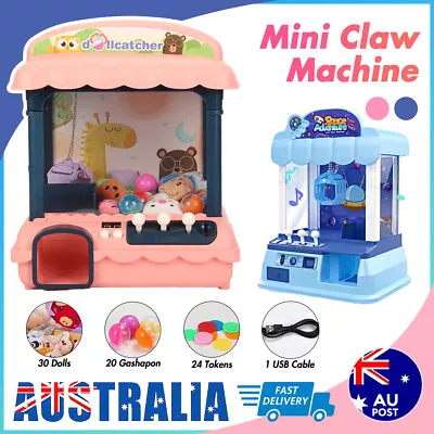 Mini Toy Claw Machine Arcade Game Candy Catch Grabber With LED Lights & Music AU • $65.99