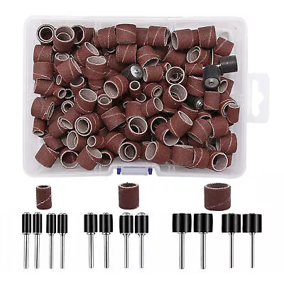 252xSanding Drum Kit For Nail Drill Bits Dremel Accessories Rotary Tool W/Box US • $12.55