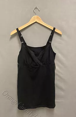 $8.99 • Buy Women's Gilligan & O'malley Night Nursing Cami Top Tank Black Small Maternity