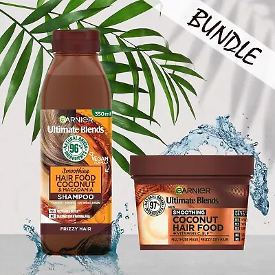 Garnier Ultimate Blends Hair Food Coconut & Macadamia Shampoo + Hair Mask Bundle • £14.99