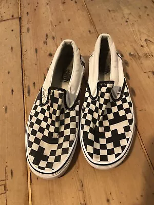 Vans Classic Checkerboard Slip On Shoes UK 9 EU43 • £9