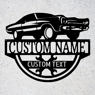 Custom Car Metal Wall Art Sign Personalized Garage Office Decor Artwork Signs • $89.95