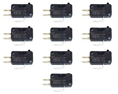 $19.99 • Buy 10 Pack Cherry/ZF 75g .187  D44X Microswitch For Arcade Joysticks & Push Buttons