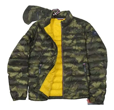 Tommy Hilfiger Men's Camo Green Quilted Packable Puffer Jacket • $88