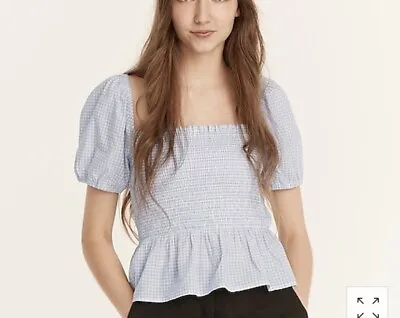 J Crew Gingham Cropped Shirt • $13