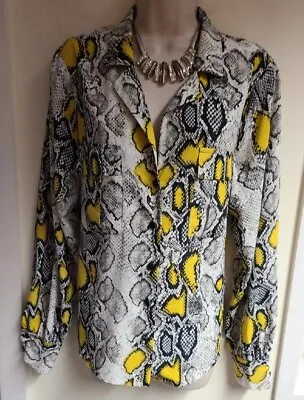 £9.99 • Buy Ladies F&F Snakeskin Print Long Sleeve Blouse Size Uk 18. Bnwt.