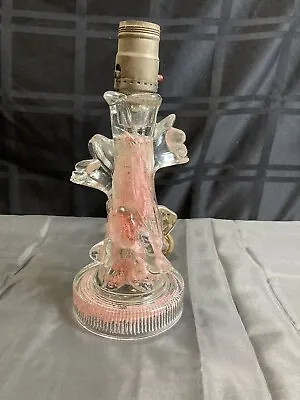 Vintage Leviton Glass Floral Table Lamp Working 10” • $14.85
