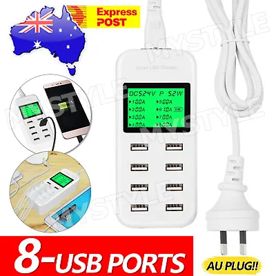 $26.95 • Buy USB Hub Charging Station 8 Port Phone Charger Multi Dock Charger Power Adapter