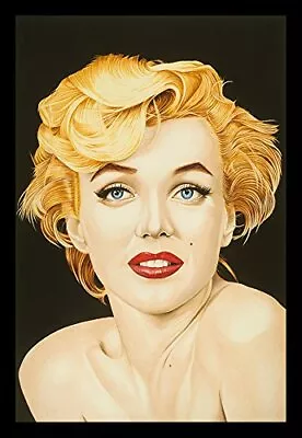 FRAMED Marilyn Monroe Red Lips By Karl Black 18x12 Pop Art Print Reproduction • $56