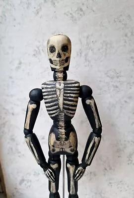 Art Model Upcycled Hand Painted Wooden Art Mannequin Skeleton Ghotic Signed • $30