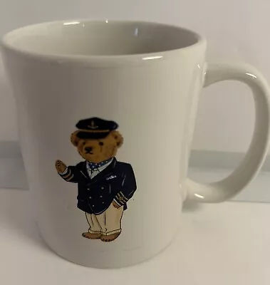 Vintage Polo Ralph Lauren Captain Teddy Bear Coffee Cup Mug Usa 1997 # 6453 • $29.95