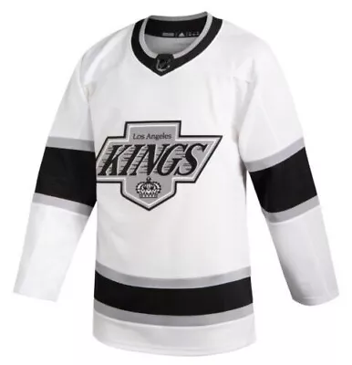 Adidas Los Angeles Kings Men's White Black Retro Hockey Jersey Size 46 NC308 • $135