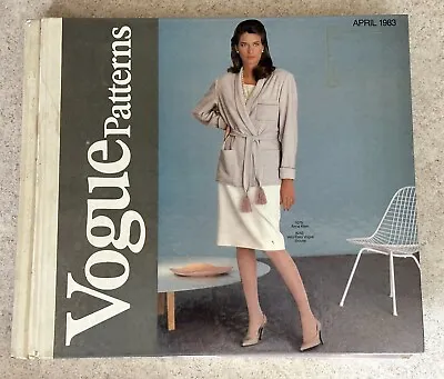 Vintage Vogue Patterns Counter Display Catalog Book Fashion April 1983 • $79.99