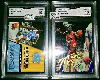 Michael Jordan UNC Insert + Gold Foil Signature Gem Mint 10 Lot + Pack -FREE S&H • $31.99