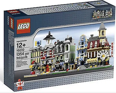 $199.99 • Buy New Lego 10230 MINI MODULAR CITY Cafe Corner Green Grocer Emporium Fire Brigade 
