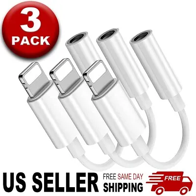 3Pack For IPhone Headphone Jack Adapter 3.5mm Audio Aux Cable Earphone Converter • $6.29