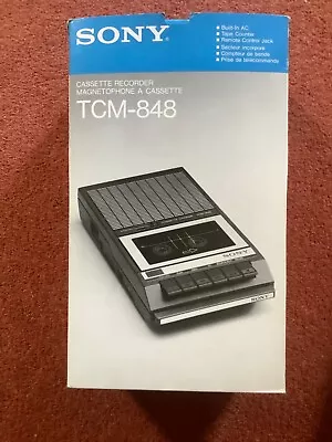 Sony TCM-848 Vintage Cassette Player + Recorder - Boxed Unused & Working • £40