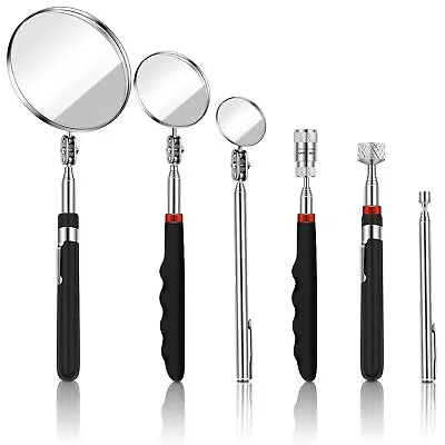 6 Pieces Telescoping Inspection Mirror Mechanic Magnet Stick Magnetic Pick Up... • $27.34