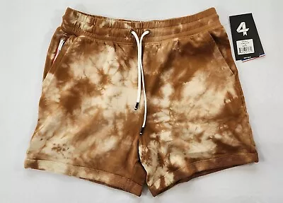 Four Laps Shorts Women's Medium Brown Tie Dye Athletic Fit Rush Short French • £22.05